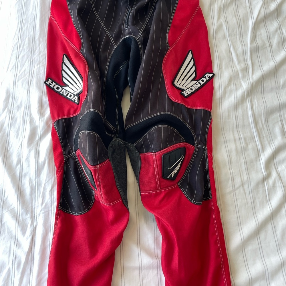 Honda Red and Black Racing Pants